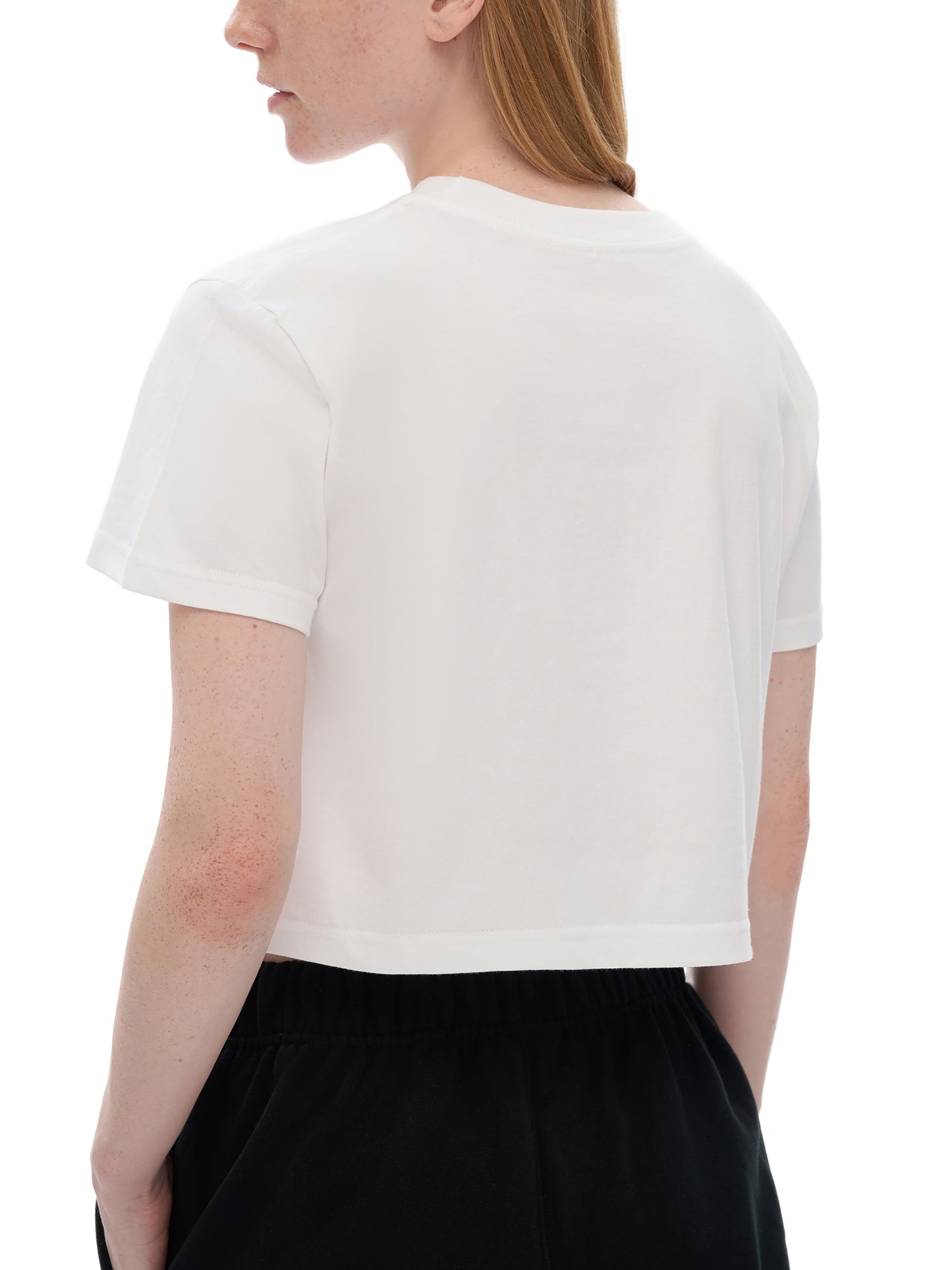 Women,Cropped,Short Sleeve,Shirt