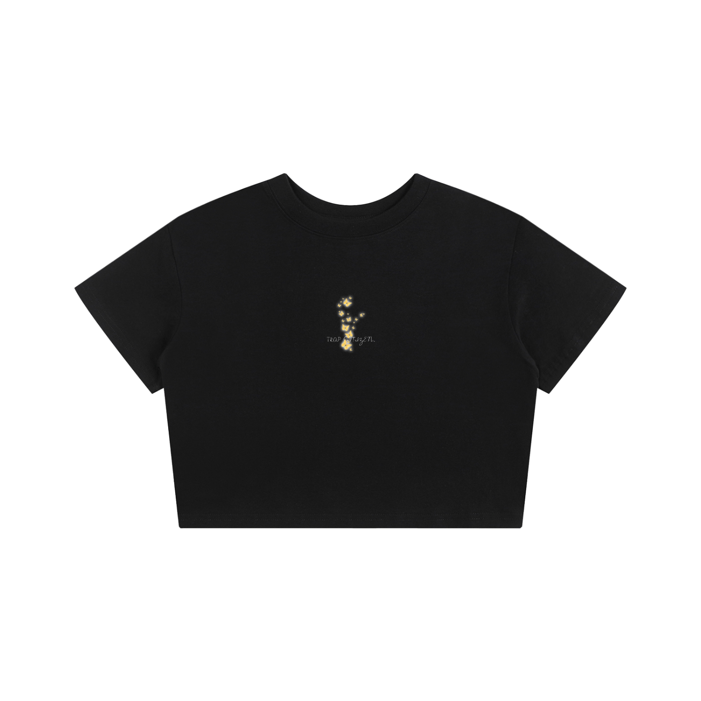 Women,Cropped,Short Sleeve,Shirt