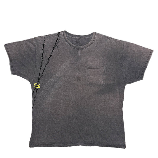 "BARBS" Grey Pocket Tee