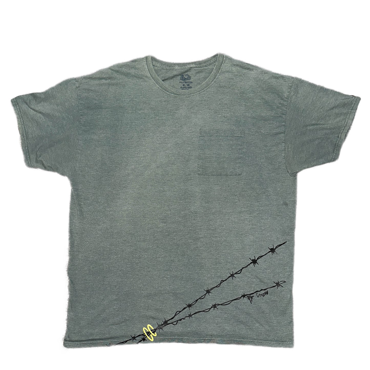 "BARBS" Green Pocket Tee