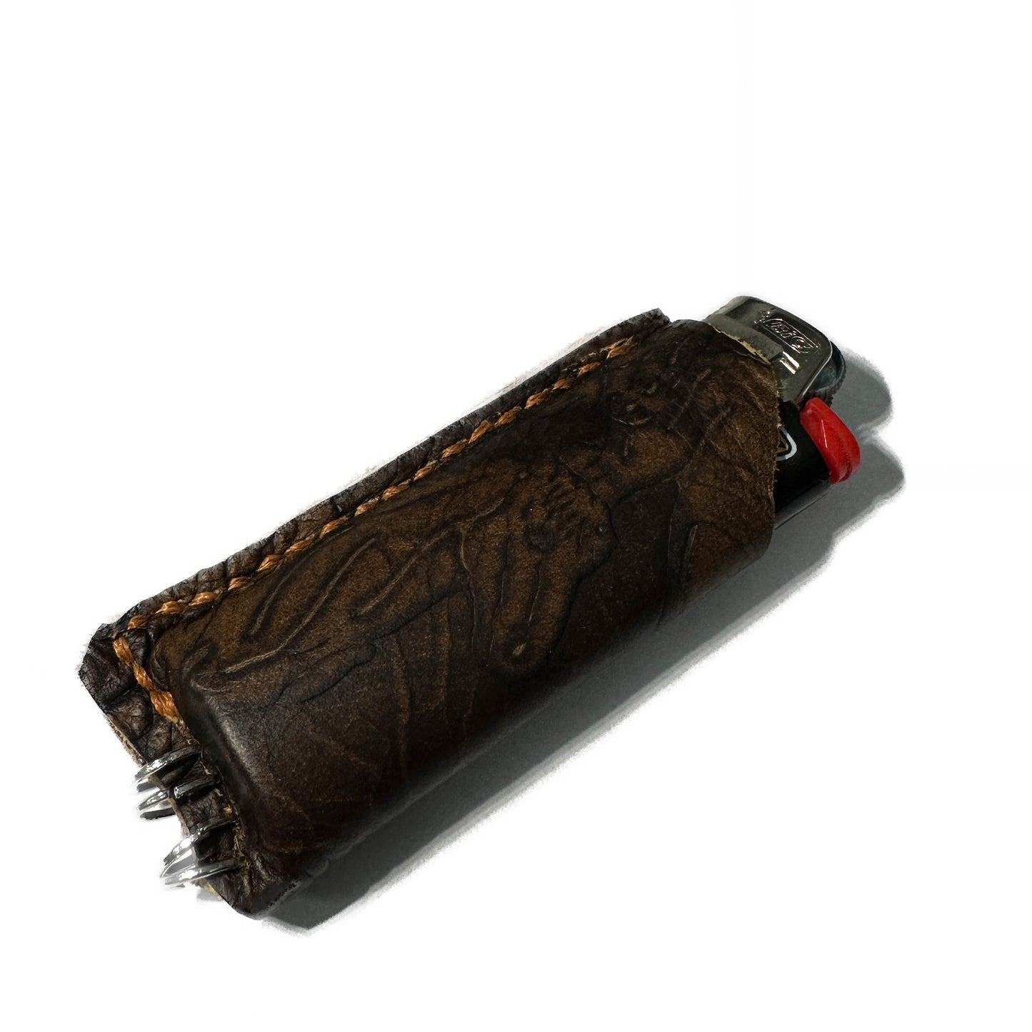 LIGHTER HOLSTER: Equine & Caramel Waxed Thread