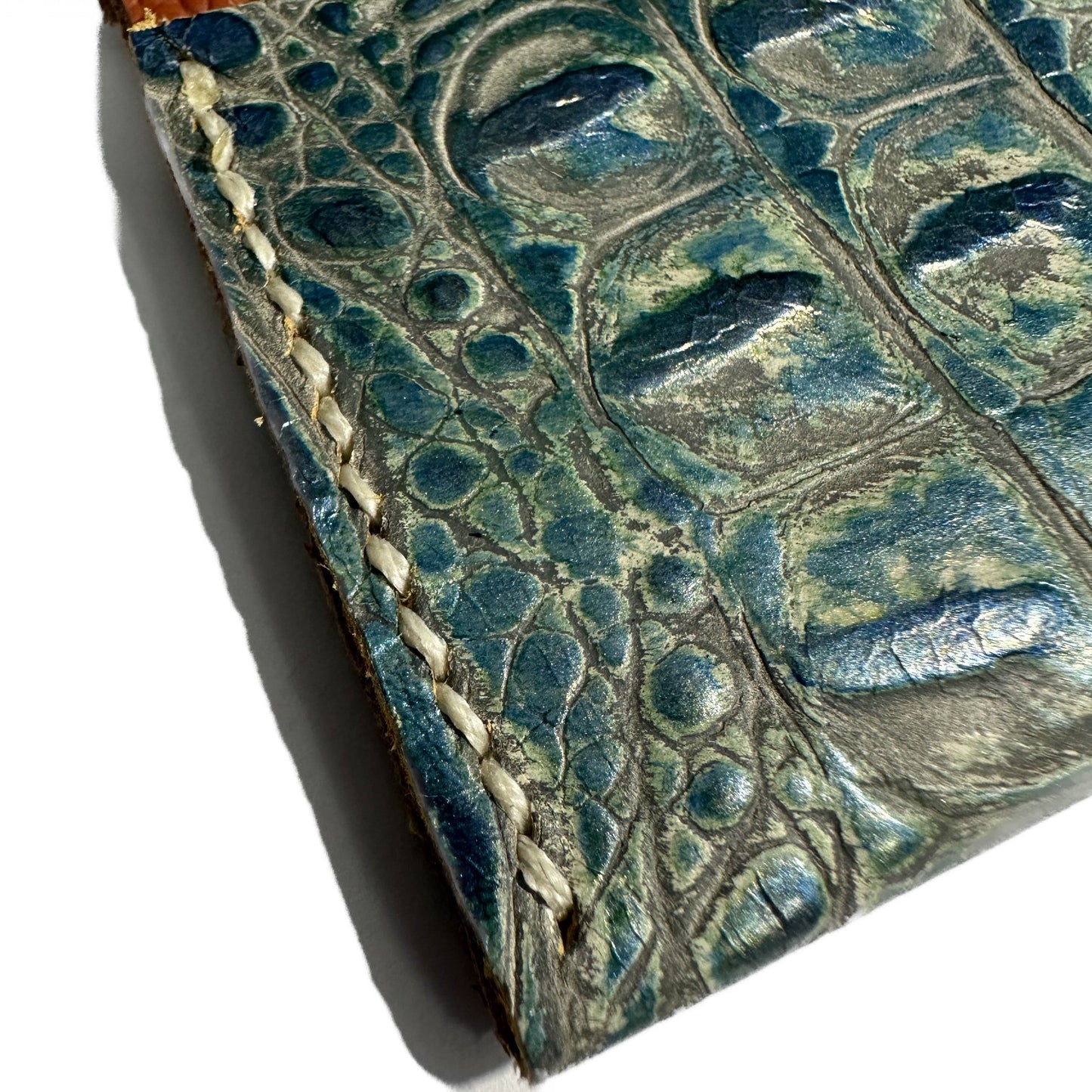 CLASSIC CARD HOLDER: Archaic Leather & Hanoi Crocodile