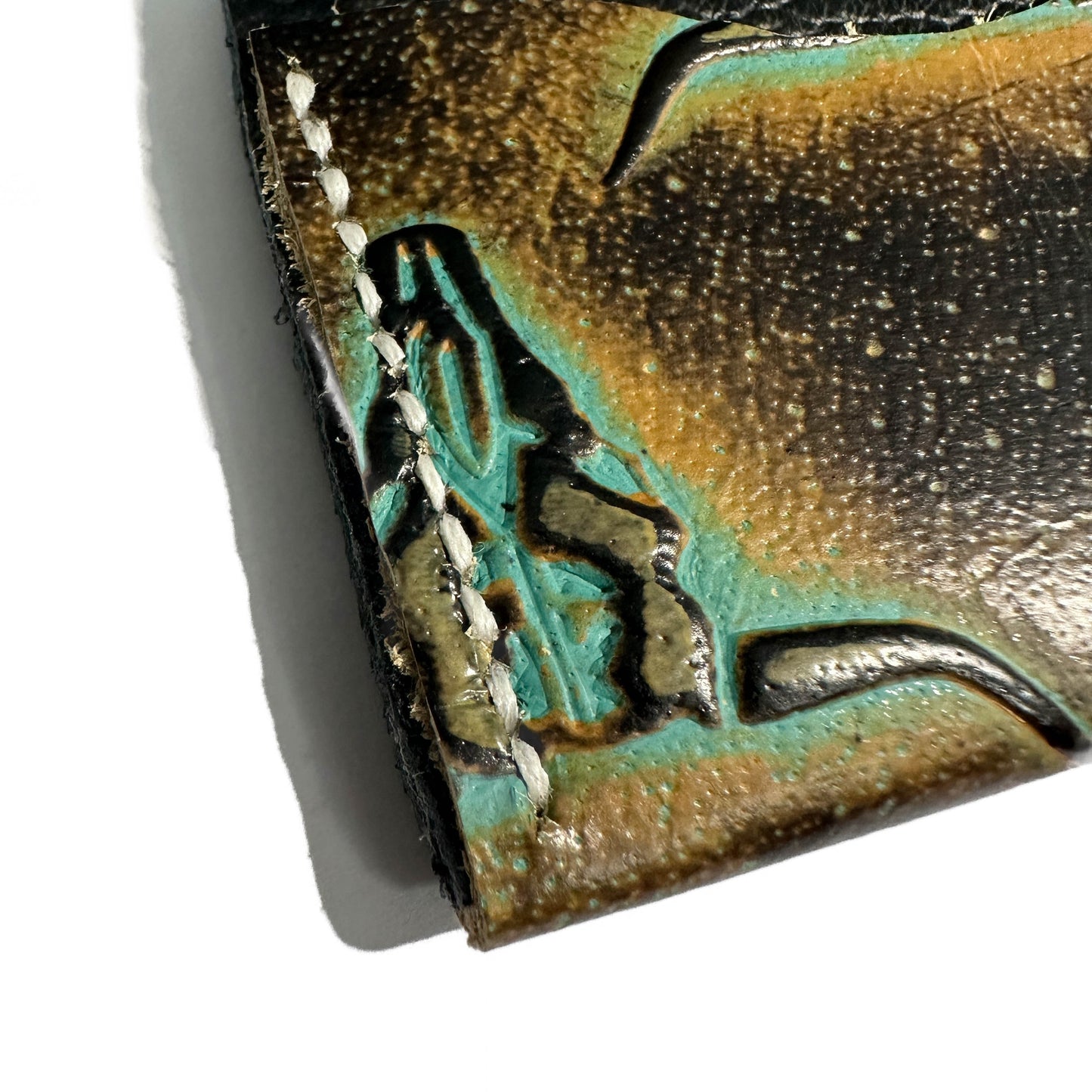 CLASSIC CARD HOLDER: Obsidian Leather & Apocalyptic Steers